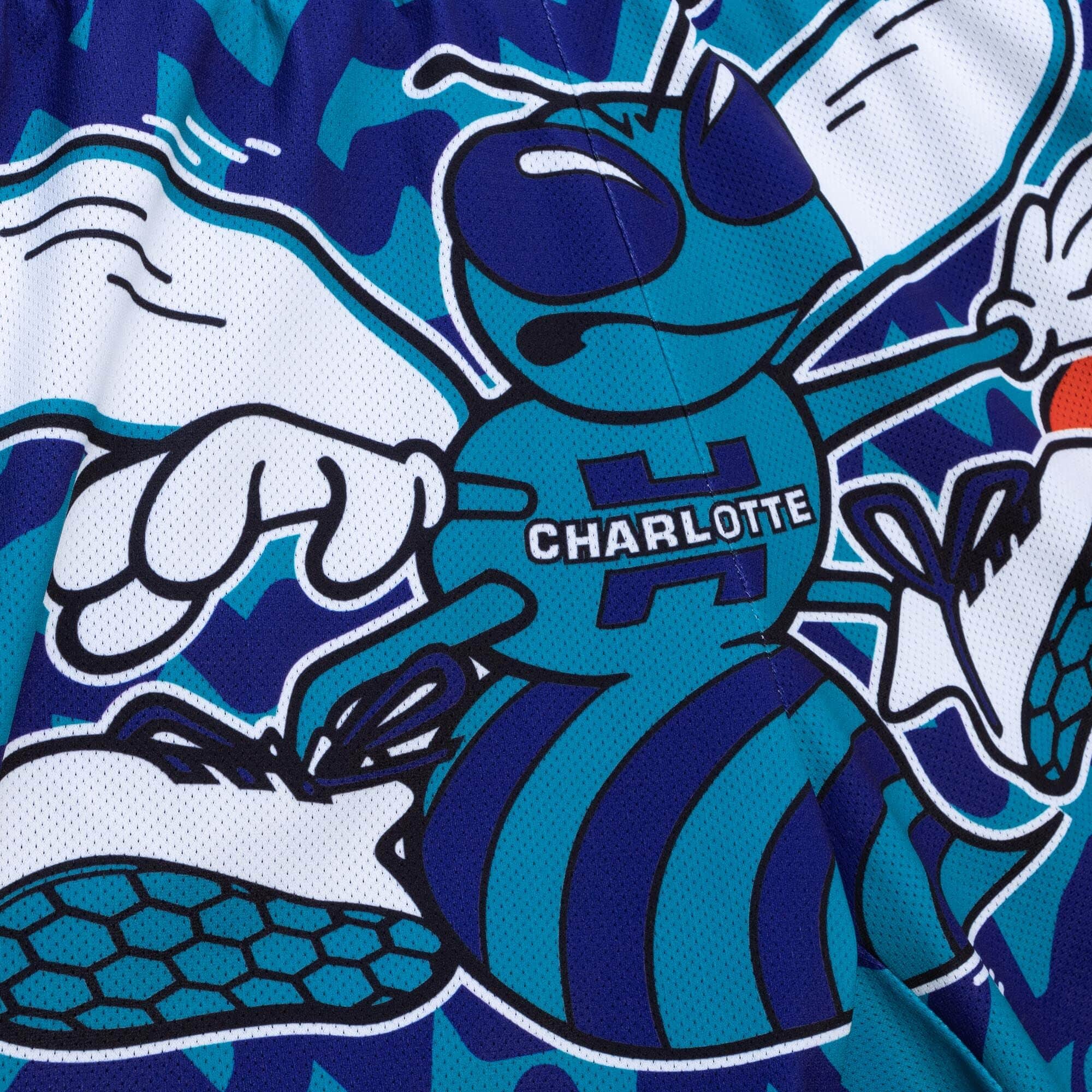 Charlotte Hornets Mitchell & Ness NBA Jumbotron 2.0 Shorts | Game Over