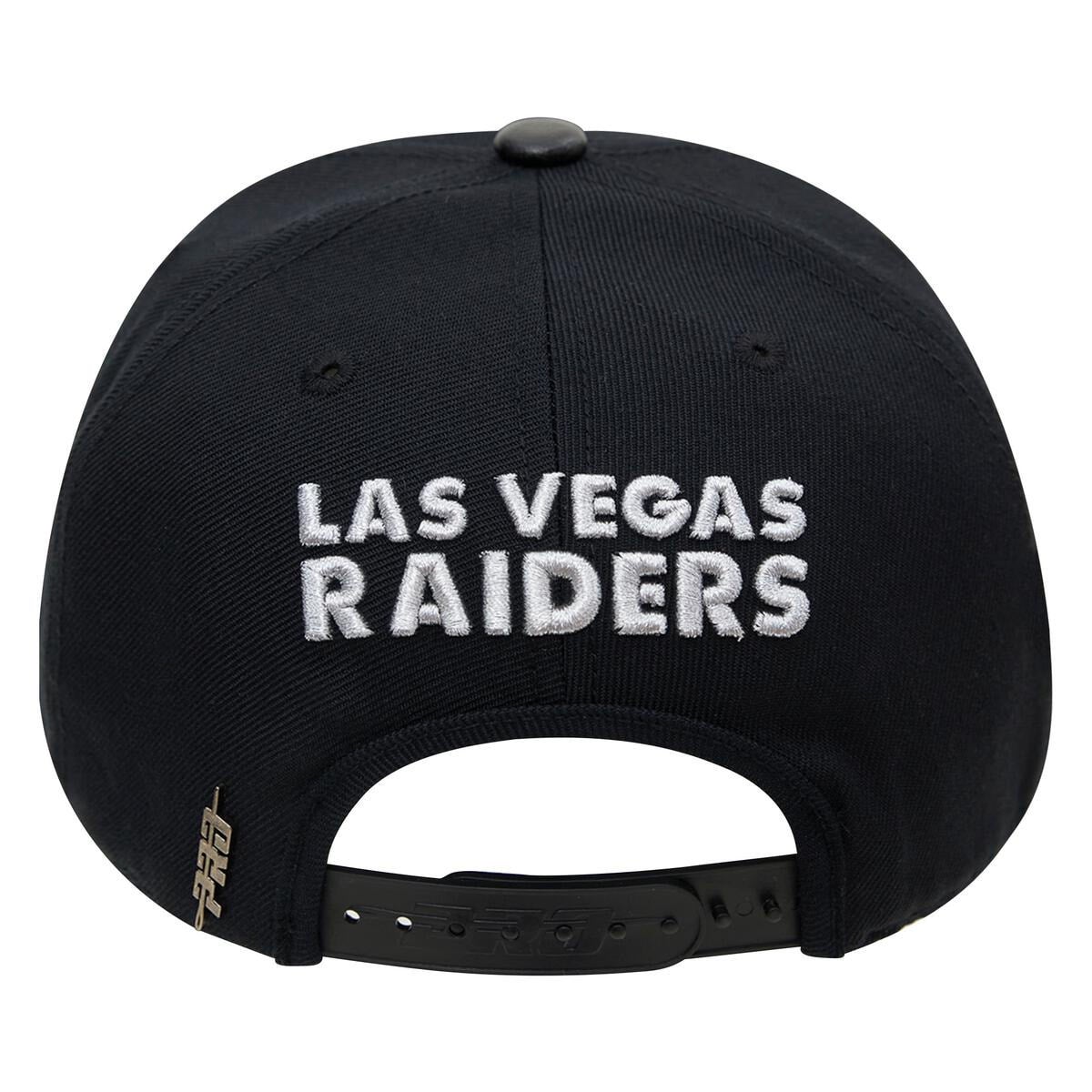 Pro Standard Las Vegas Raiders Black Script Wordmark Snapback Hat