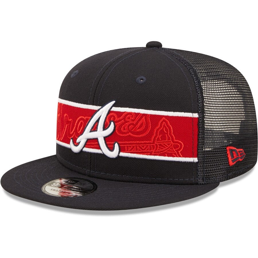 New Era Atlanta Braves White/Navy Retro Title 9FIFTY Snapback Hat