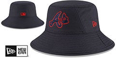 Atlanta Braves New Era 2021 World Series Champions Home Sidepatch 39THIRTY  Flex Hat - Navy/Red