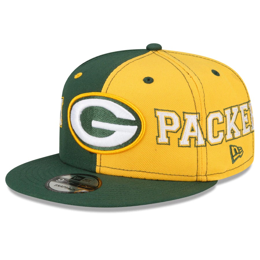 Green Bay Packers New Era Retro Title 9FIFTY Snapback Hat - White/Green